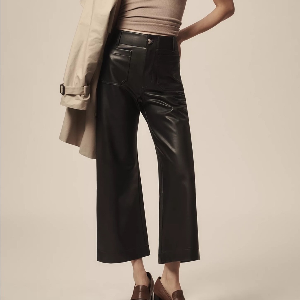 The Colette Cropped Wide-Leg Pants by Maeve